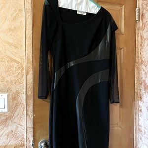 Women dress, size L, made in Italy, gently worn, combination with leather